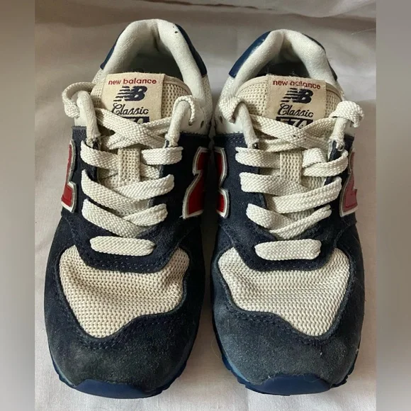 New Balance 574 Little Kids' Shoes Blue-White PC574-CN Boys Sz11